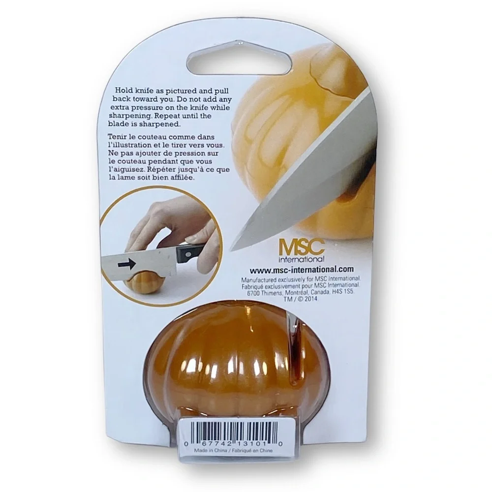 Joie MSC Pumpkin Shaped Knife Sharpener Fall Autumn Thanksgiving Sharpener